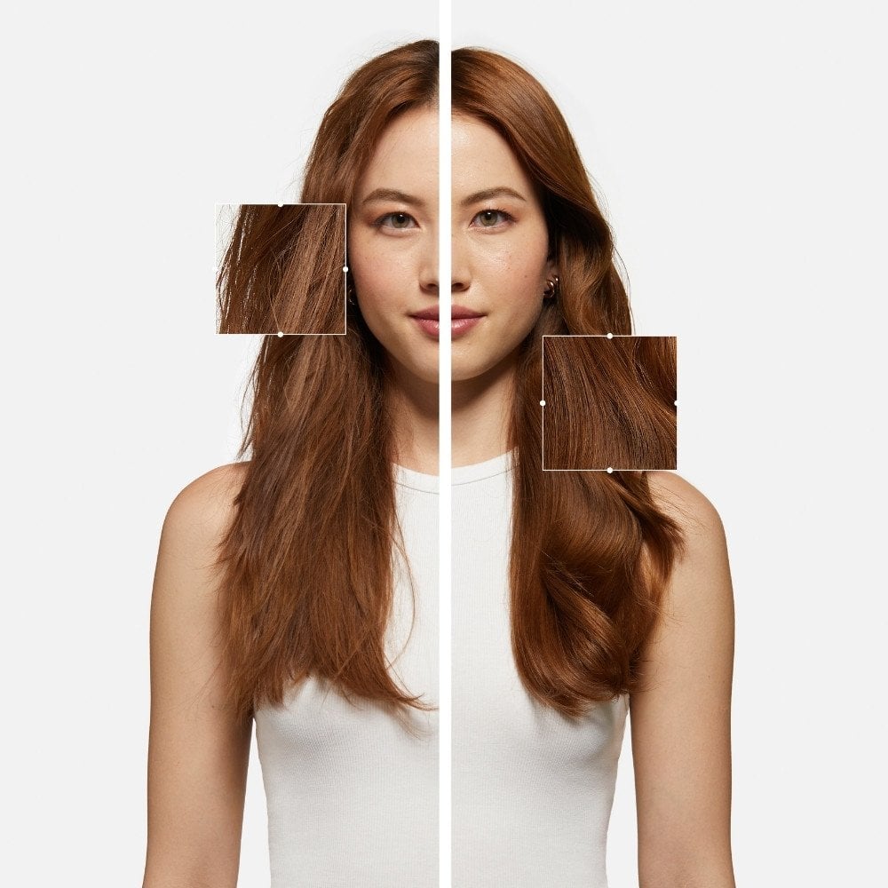 Cabello antes y despues de tratamiento para nutrir cabello